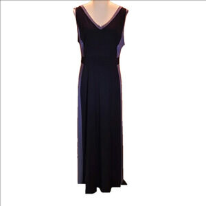 Love Squared Black & Gray Colorblock Sleeveless Tieback Maxi Dress Women size 2X